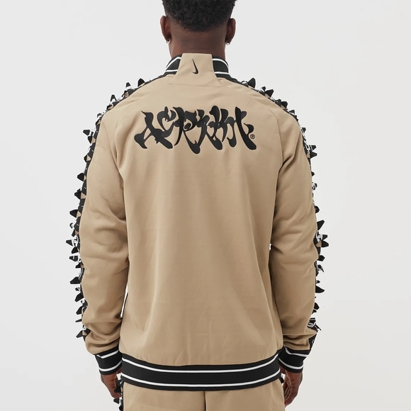 NIKE X ACRONYM Men’s SZ. XXL Therma Fit Knit Jacket Full Zip Beige New - Picture 2 of 8